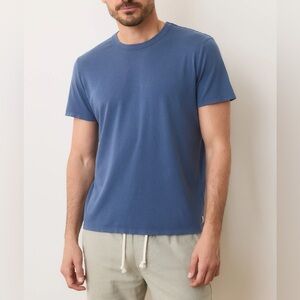 Marine Layer Men’s Signature Sea Change Crew Tee Short Sleeve Blue T-shirt